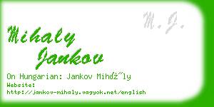 mihaly jankov business card